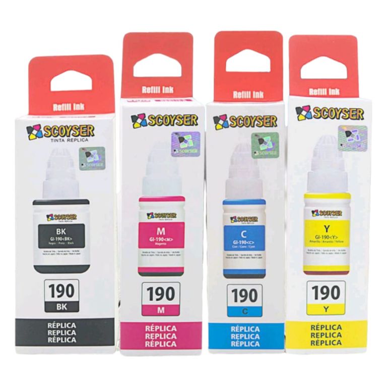 JUEGO DE TINTAS CANON 190 COMPATIBLE