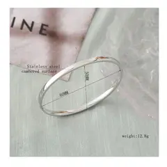 GENERICO - PULSERA LISA DE ACERO INOXIDABLE