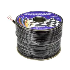 HURRICANE - Cable Mellizo Estéreo Siliconado Negro AP-2040 x Metro