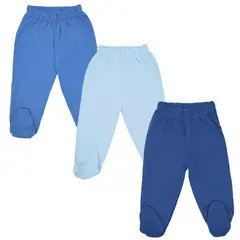 BABY MERINOS - Pack 3 pantalones con pies 100% algodón Niño - 05