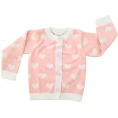 GENERICO - Chompa Bebe Hilo - Corazones - Melon