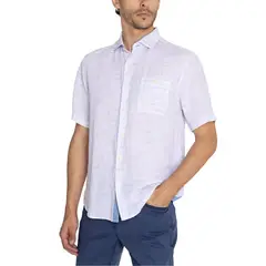 ROCKFORD - Camisa Hombre Marbled Blanco