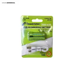 GENERICO - BateríasPilas Recargables por USB AAA 15v