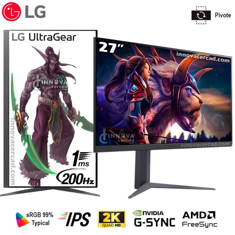 Monitor UltraGear 27GS75Q-B 27 2K QHD IPS 200HZ 1MS HDR G-Sync