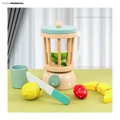 GENERICO - Juguete Didáctico Licuadora de Madera para Niñas