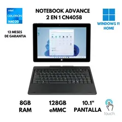 ADVANCE - LAPTOP CN4058 2 EN 1 CELERON N4020 8GB RAM 128GB EMMC 10.1" IPS