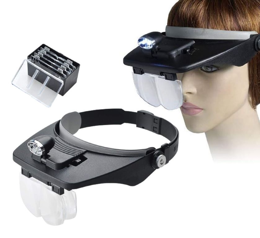 Lupa De Cabeza Con Luz Led Con Medidas Intercambiables