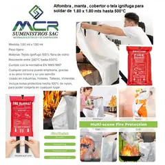 GENERICO - Manta Contra Incendios Hogar Manta De Emergencia Cocina hasta 500grad