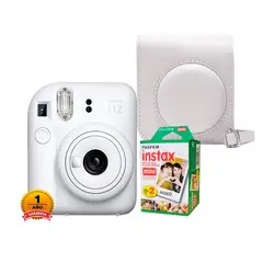 FUJIFILM - Camara Instax Mini 12 Blanco+Estuche12+Peliculax20