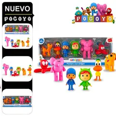 POCOYO - Set de Figuras Articulables y sus Amigos 6pcs