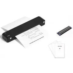 JPSYSTEMS - Impresora portátil transferencia USB Bluetooth imprime en hoja bond A4 TD810 + 1 ribbon + cobertor