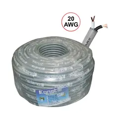 KONSTAR - Cable Vulcanizado NLT Bipolar 20AWG K2X20V x metro