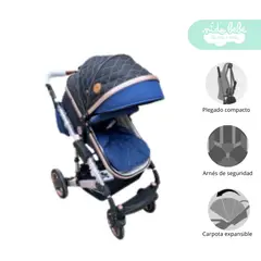 GENERICO - Coche Moises de bebe Denver Baby Azul