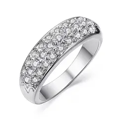 LA TIENDA 88 JOYAS Y ACCESORIOS - La Tienda 88 - Anillo De Compromiso Mujer Bañado Oro de 18k - Blanco