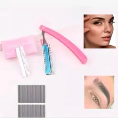 GENERICO - Perfilador De Cejas Quita Vello Facial Miniso + 10 Hojillas