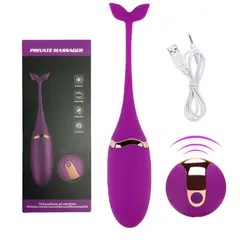 GENERICO - Vibrador con Control Remoto - Forma de Pescadito Morado