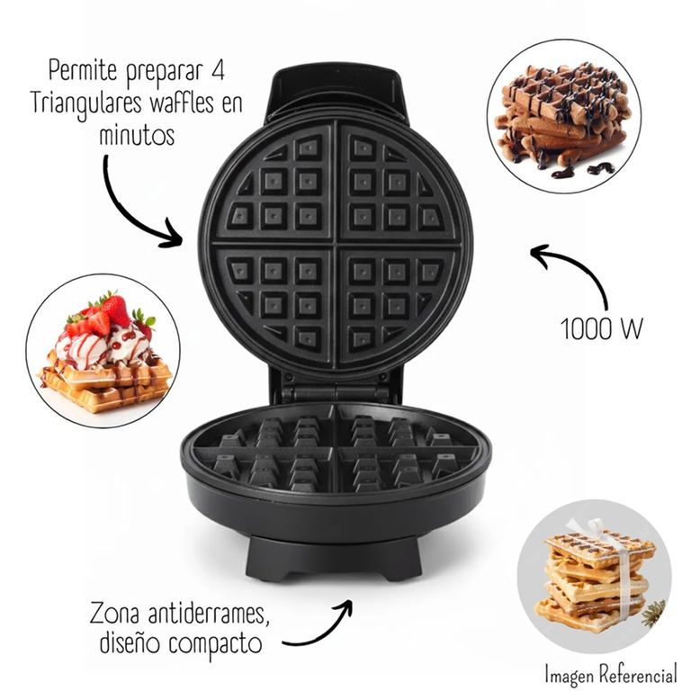 Waflera Eléctrica Redonda 4 Wafles FZ-816WR