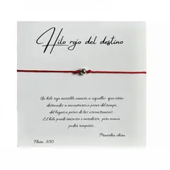 ESPIRAL ROJO - Pulsera Hilo Rojo del Destino - Hilo y Plata