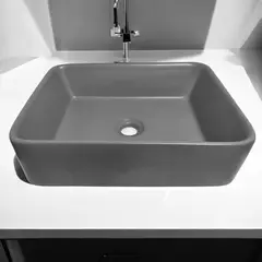 GENERICO - Bowl Rectangular Gris Claro Mate