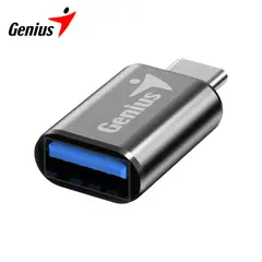 GENIUS - Adaptador ACC-C2A Plata USB-C a USB-A 3.0 Velocidad 5 Gbps