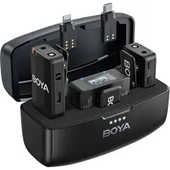 BOYA - Micrófono Profesional Boyamic Inalámbrico iPhone Cámaras Negro