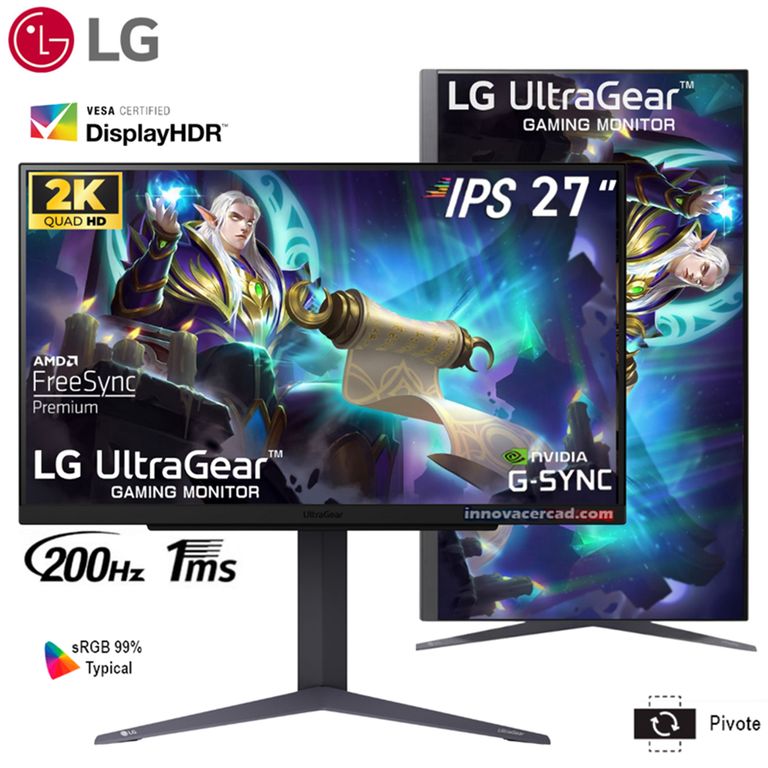 Monitor UltraGear 27GS75Q-B 27 1ms GtG 200Hz QHD IPS HDR10