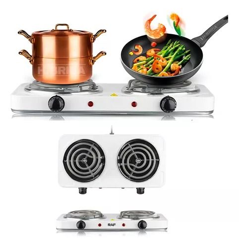Cocina Eléctrica Doble Plato Portátil Encimera De 2000w