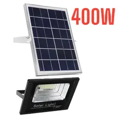 OEM - REFLECTOR LED 400W + PANEL SOLAR LUZ BLANCA + CONTROL REMOTO