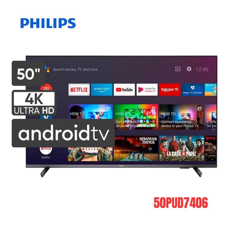 Televisor 50 UHD 4K Smart Tv Android 50PUD7406