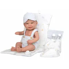 MUÑECAS REBORN - Muñeca Elegance 42 cm Zoe Azul con Cambiador y Babero 65372
