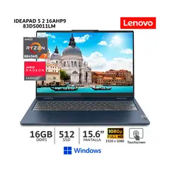 LENOVO - IdeaPad 5 16AHP9 2 en 1,AMD Ryzen 7 8845HS 16Gb Ram, 512Gb SSD, 16" WUXGA ,Win 11, 83DS0011LM