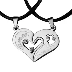 GENERICO - El collar Ying-Yang del corazón para pareja enamorados Te Amo