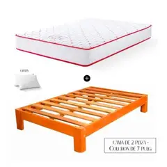 GENERICO - Tarima Desarmable 2 plz Con Colchón Consul