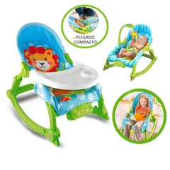 IDEAL - SILLA MECEDORA MUSICAL VIBRADORA LAMPARA Y MESA MULTICOLOR