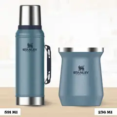 STANLEY - Combo Termo Classic 946 + Matero 236 Ml Azul Lake