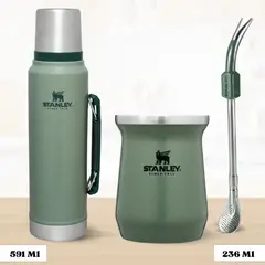 STANLEY - Combo Termo Classic 946 + Matero 236 Ml + Bombilla Verde