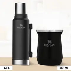 STANLEY - Combo Termo Classic 14 L + Matero 236 Ml Negro