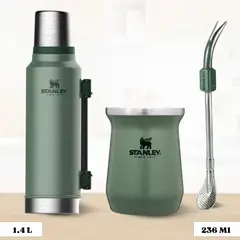 STANLEY - Combo Termo Classic 14 L + Matero 236 Ml + Bombilla Verde