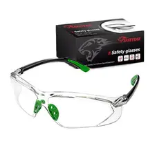 SAFETOE - Lentes de seguridad sg003 verde Luna Claras X 3 Unidades