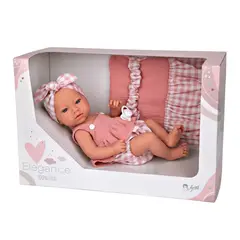 MUÑECAS REBORN - Muñeca Elegante 38cm color rosa con bolso Arias 60798