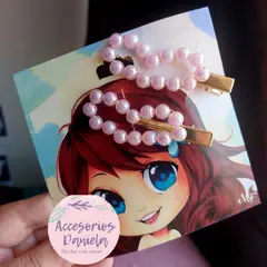 GENERICO - GANCHOS DORADOS CON PERLAS - ACCESORIOS DANIELA SAC