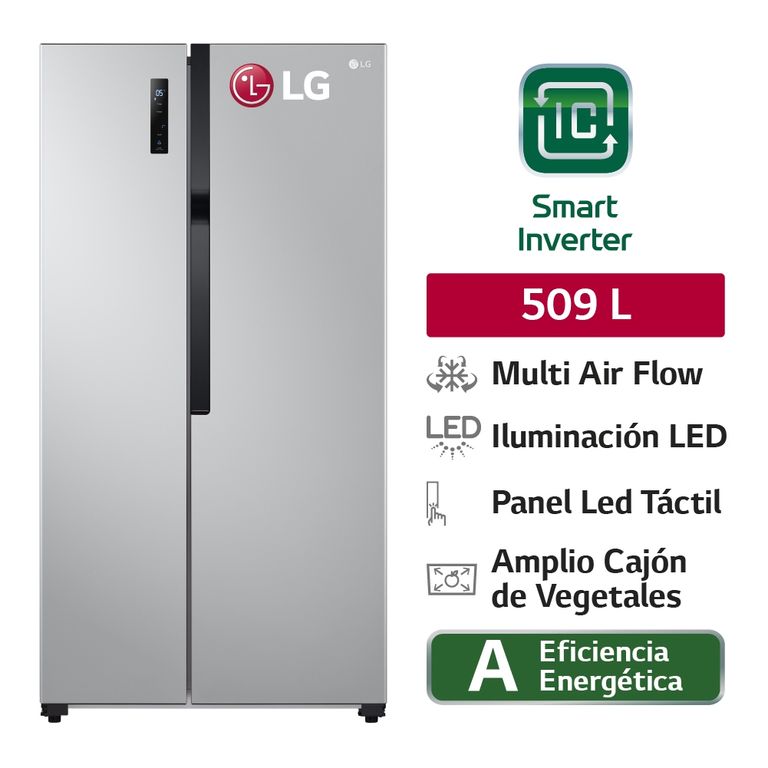 Refrigeradora 509LT Multi Air Flow LS51BPP Plateado_.