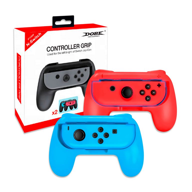 Grips Para Joy Con Compatible Nintendo Switch 1 Par Rojo Azul