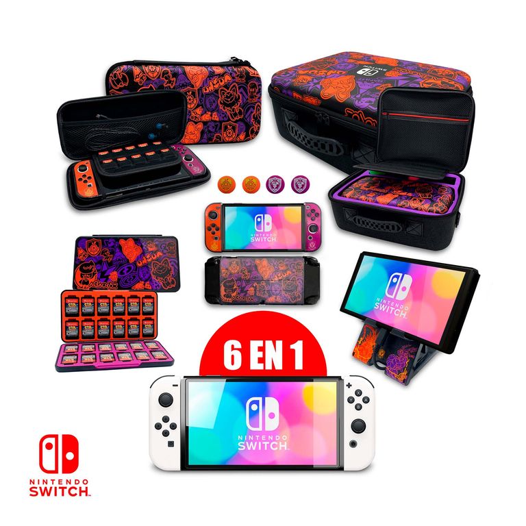 Kit De Viaje 6 En 1 Para Nintendo Switch OLED – P. Violet & Scarlet