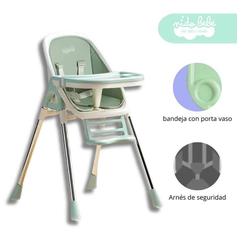 Silla de Comer de bebé modelo Lulu color Verde