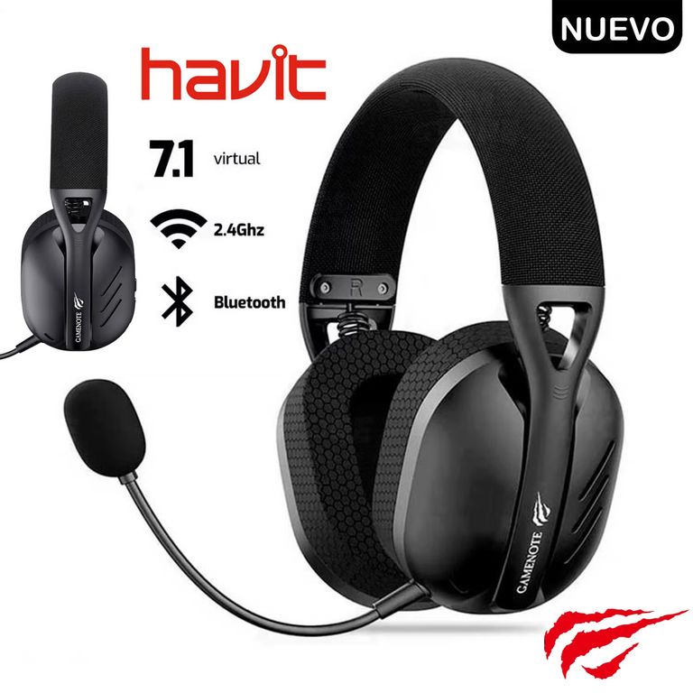 Audífono Inalámbrico Bluetooth Fuxi-H3 7.1 USB Ps5 Ps4 26H negro