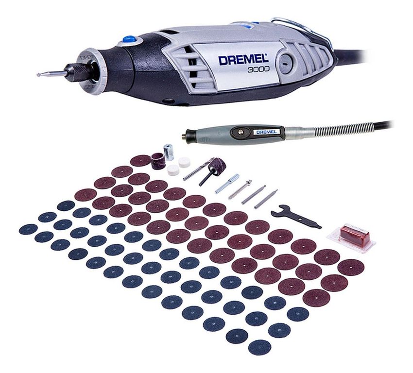 Multiherramienta 3000 + Eje Flexible + 82 Accesorios