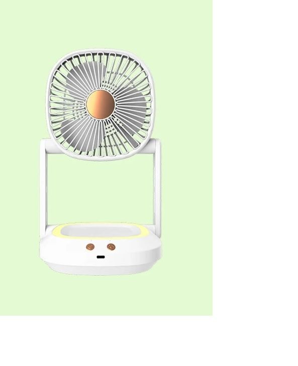 Ventilador Oficina Plegable Portatil Recargable Luces Led blanco