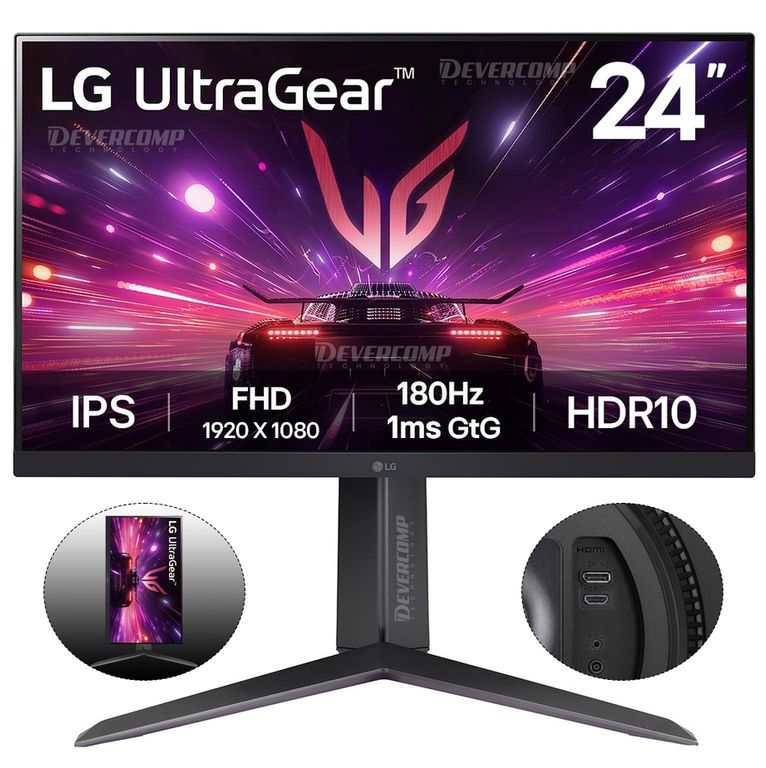 Monitor UltraGear 24GS65F-B 24" Full HD IPS 180 Hz HDR10