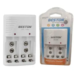 BESTON - Cargador Rapida de baterias pilas recargables 4xAA 4xAAA 2x9V